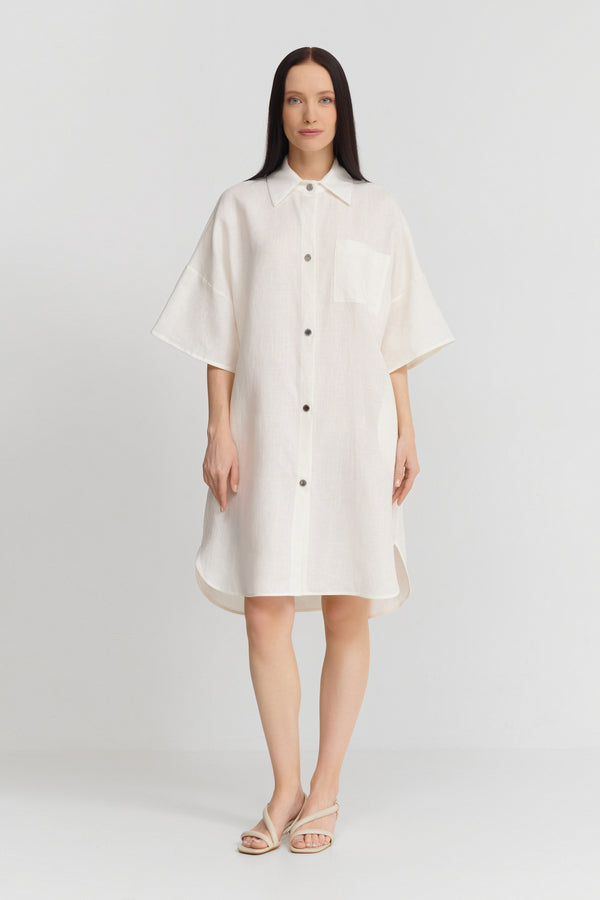 Shan Lina Linen Shirt Dress