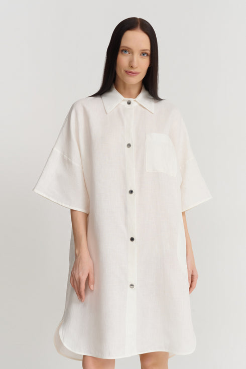 Shan Lina Linen Shirt Dress