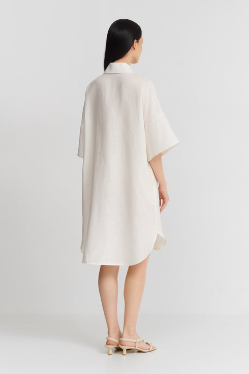 Shan Lina Linen Shirt Dress