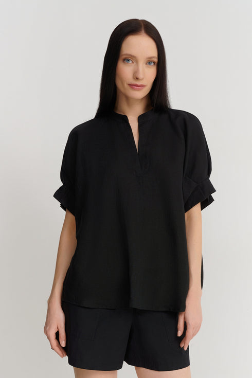 Shan Lina Linen Tunic Top