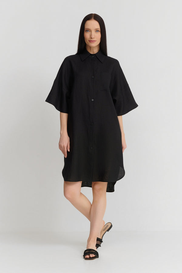 Shan Lina Linen Shirt Dress