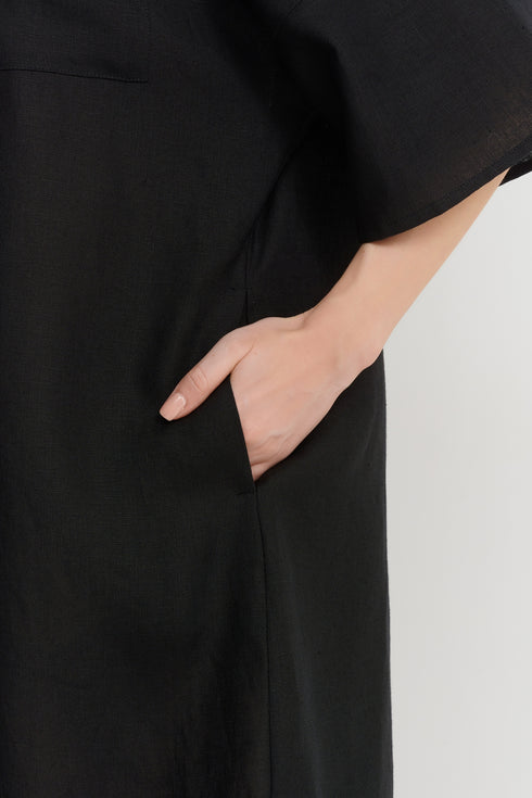 Shan Lina Linen Shirt Dress