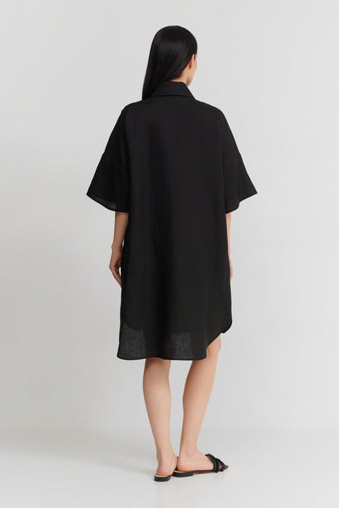 Shan Lina Linen Shirt Dress