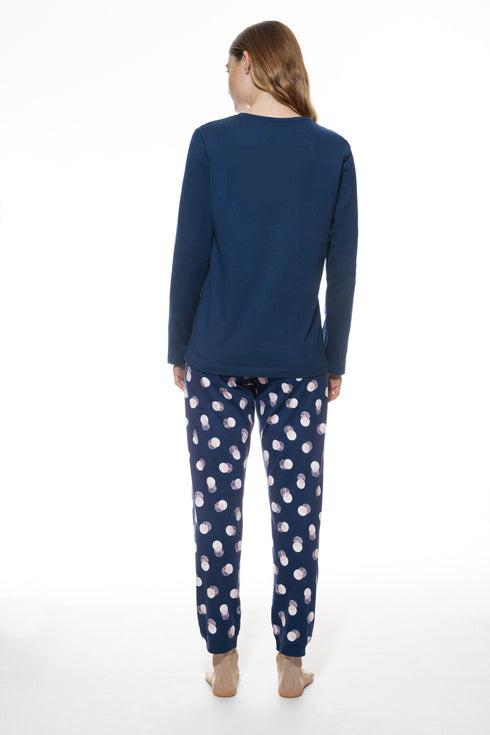 Mey Serie Scribbled Dots Pyjama 7/8 Length, Long Sleeve