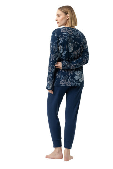 Mey Serie Nostalgia Pyjama 7/8 Length, Long Sleeve