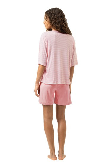 Mey Serie Simple Stripes Pyjama Short Pant, Short Sleeve