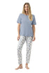 Mey Serie Wild Violets Pyjama 7/8 Length, Short Sleeve