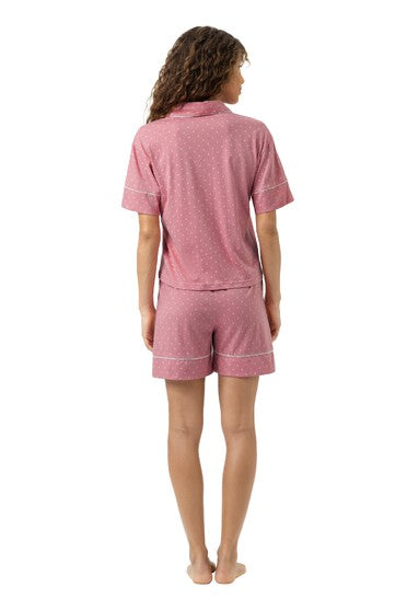 Mey Serie Crochet Dots Pyjama Short Pant, Short Sleeve