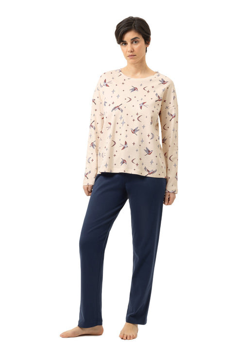 Mey Serie Winter Birds Pyjama Full Length