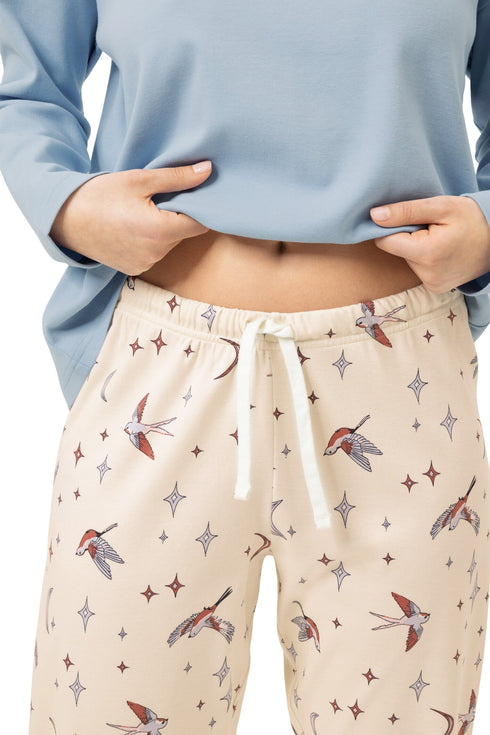 Mey Serie Winter Birds Pyjama Full Length