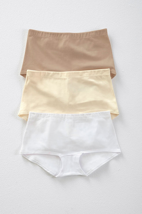 Leonisa 3-pack Stretch Cotton Comfy Boyshort Panties