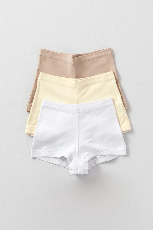 Leonisa Simply Comfortable 3-pack Stretch Cotton Boyshort Panties