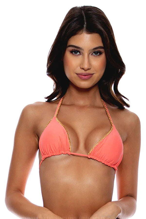 Luli Fama Luli Chic Luxe Stitch Seamless Triangle Top