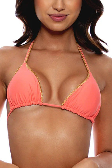 Luli Fama Luli Chic Luxe Stitch Seamless Triangle Top