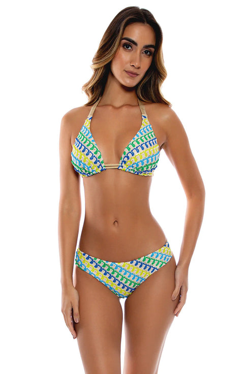 Luli Fama Island Blues Seamless Full Ruched Back Bottom