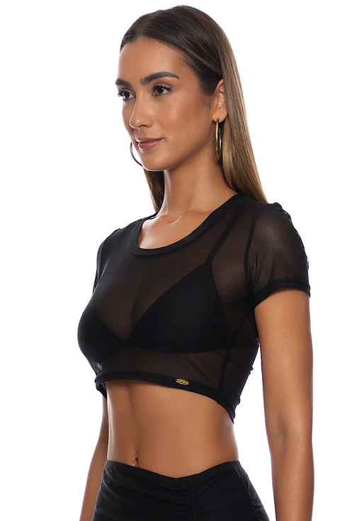 Luli Fama Sheer Intentions Crop Top
