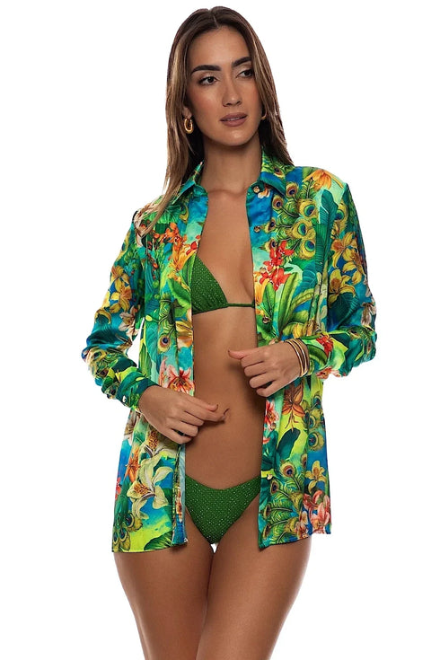Luli Fama Peacock Affair Blouse