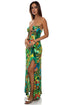 Luli Fama Peacock Affair Bandeau Dress