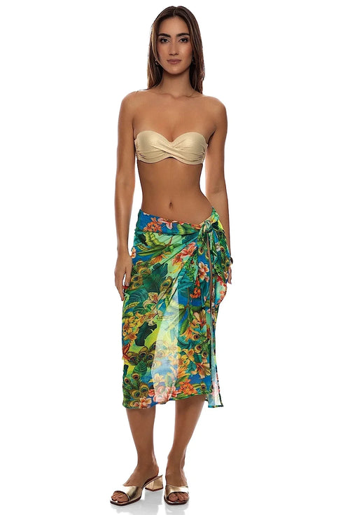Luli Fama Peacock Affair Long Wrap