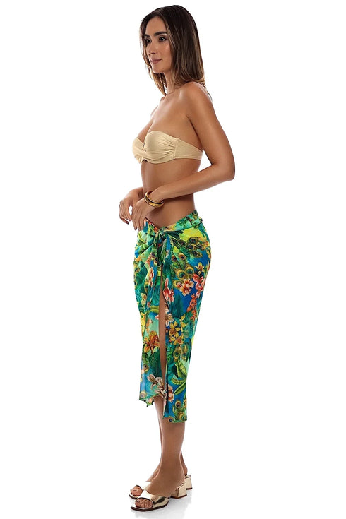 Luli Fama Peacock Affair Long Wrap