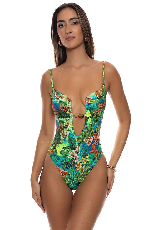 Luli Fama Peacock Affair One Piece Moderate Coverage