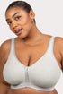 Curvy Couture Cotton Luxe Front And Back Close Wireless Bra