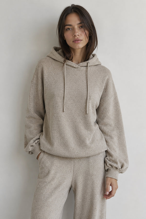 Shan Mila Textured Jersey Hoodie