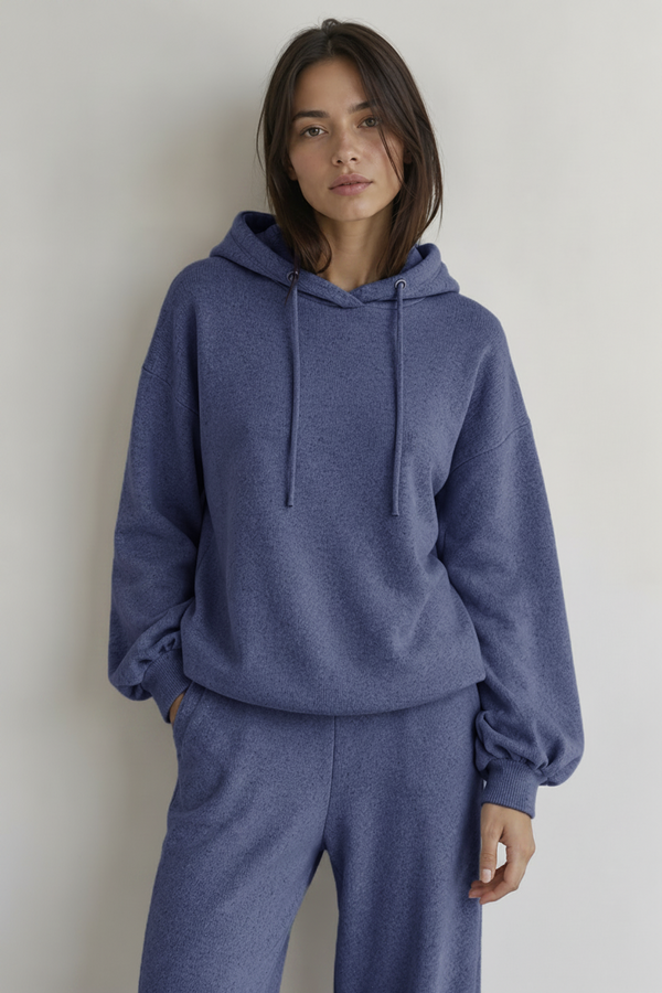 Shan Mila Textured Jersey Hoodie