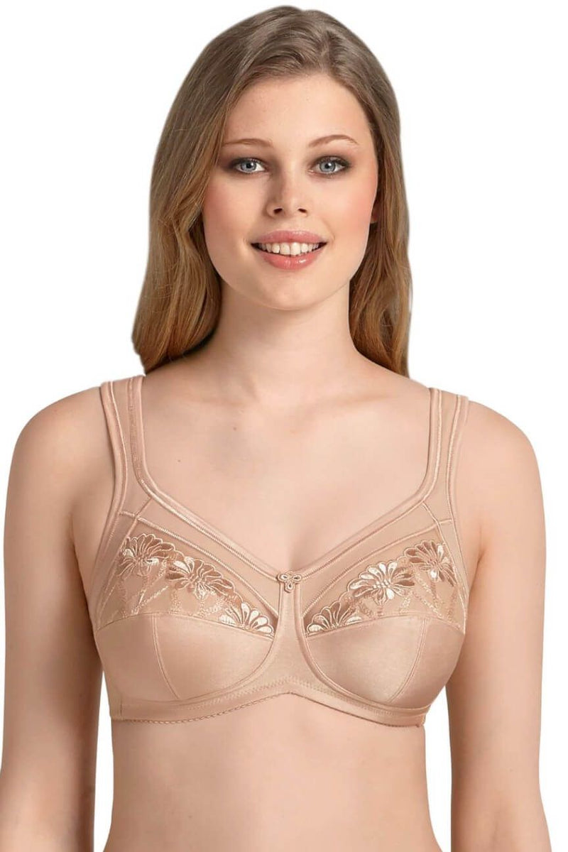 Anita Women's Safina Non-Wired Support Bra – Strain Relief Design, Berry Color, Size 44D - View #4