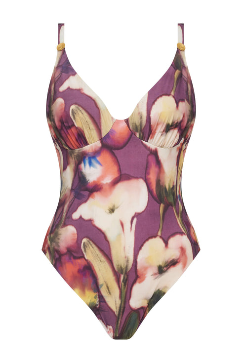 Shan Signature plunging one-piece swimsuit