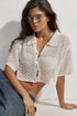Gottex Beach Life Anna Two Crochet Collared Beach Top