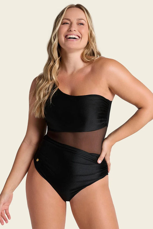 Leonisa Radiant One-shoulder One-piece Shaping Swimsuit