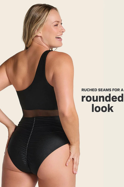 Leonisa Radiant One-shoulder One-piece Shaping Swimsuit