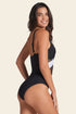 Leonisa Contrast Detail One Piece Swimsuit With Slimming Compression
