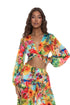 Luli Fama Birds Of Paradise Tie Multi Way Crop Top