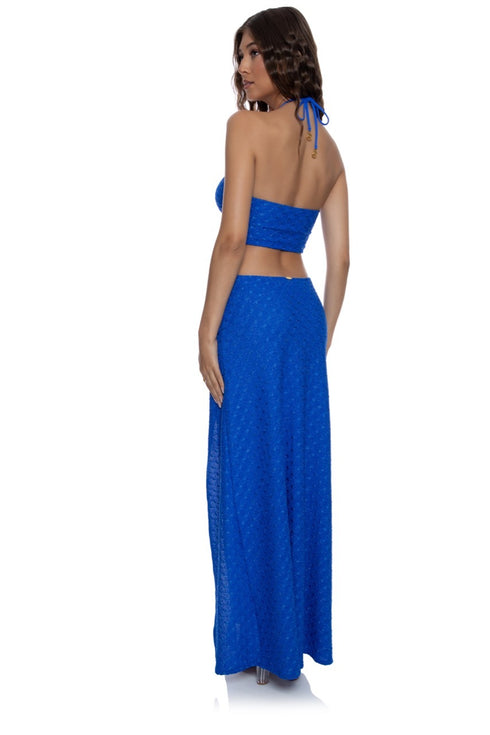 Luli Fama Brilla Double Loop Bandeau Long Dress