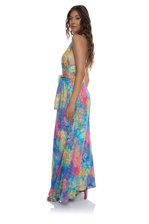 Luli Fama Deco Gardens Convertible Maxi Dress