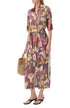 Shan Celine Long silk shirt dress