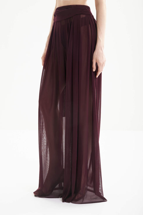 Shan Mia Mesh pants with a tie-knot detail