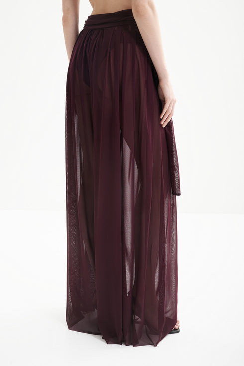 Shan Mia Mesh pants with a tie-knot detail