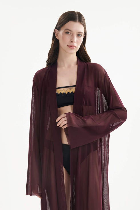 Shan Mia Long mesh kimono