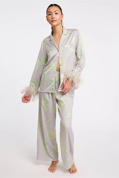 Rya Sofia Pj Set With Detachable Feathers