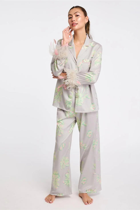 Rya Sofia Pj Set With Detachable Feathers