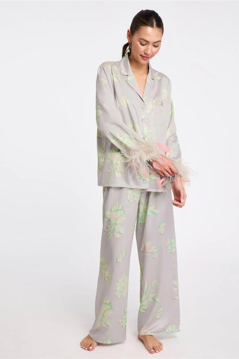 Rya Sofia Pj Set With Detachable Feathers