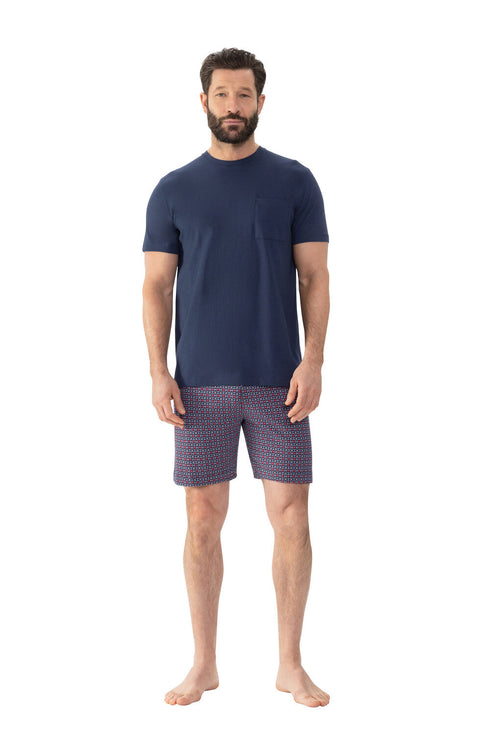 Mey Serie Red Tile Pyjama Short Pant, Short Sleeve