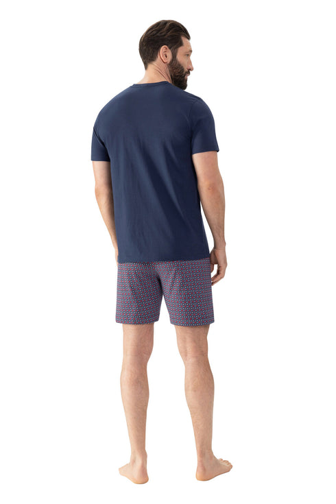 Mey Serie Red Tile Pyjama Short Pant, Short Sleeve