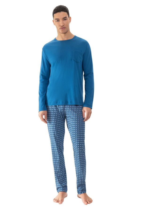 Mey Serie Blue Flower Pyjama Full Length