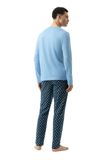 Mey Serie Classic Blue Tie Pyjama Full Length
