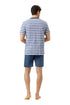 Mey Serie Sky Stripes Pyjama Short Pant, Short Sleeve