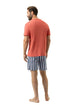 Mey Serie Bold Coral Stripes Pyjama Short Pant, Short Sleeve